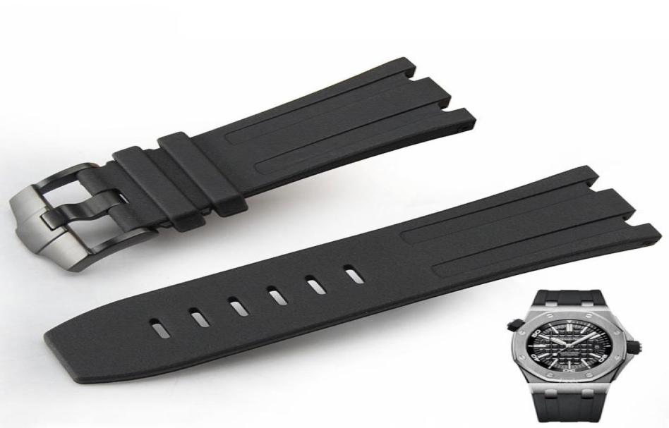 

Watchband Man 28mm Watch Band Black Red Orange Blue Gray Green Yellow Waterproof Silicone Rubber Diver Strap Stainless Steel Pin B9596615