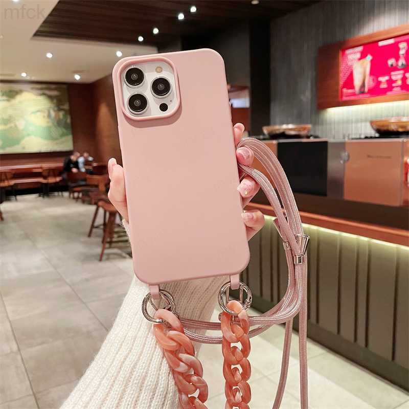 

Cell Phone Cases Marble Chain Crossbody Lanyard Strap Case For iPhone 14 13 12 Mini 11 Pro XS Max 7 8 Plus X XR SE 2 3 Silicone Soft Cover, Brown