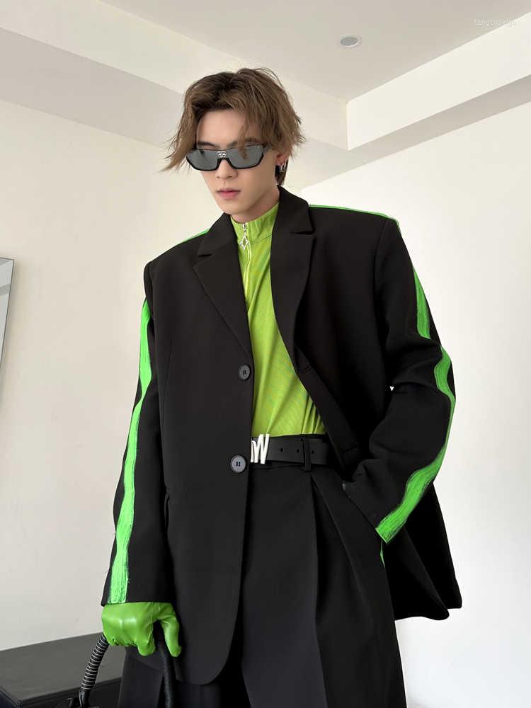 

Men's Suits Fg0323 Fashion Men's Coats & Jackets 2023 Runway Luxury European Design Party Style Clothing, Green