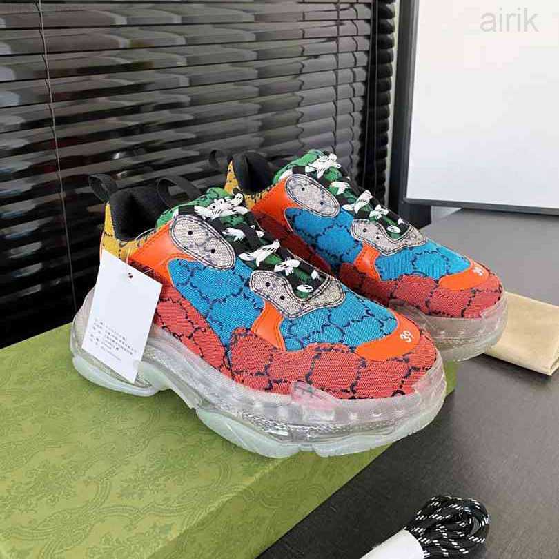 

Luxury Women Men Shoes Rhyton Multicolor Sneakers The Hacker Project Triple S Sneakers Fashion Sneaker Casual Shoe Size 35-45, 17