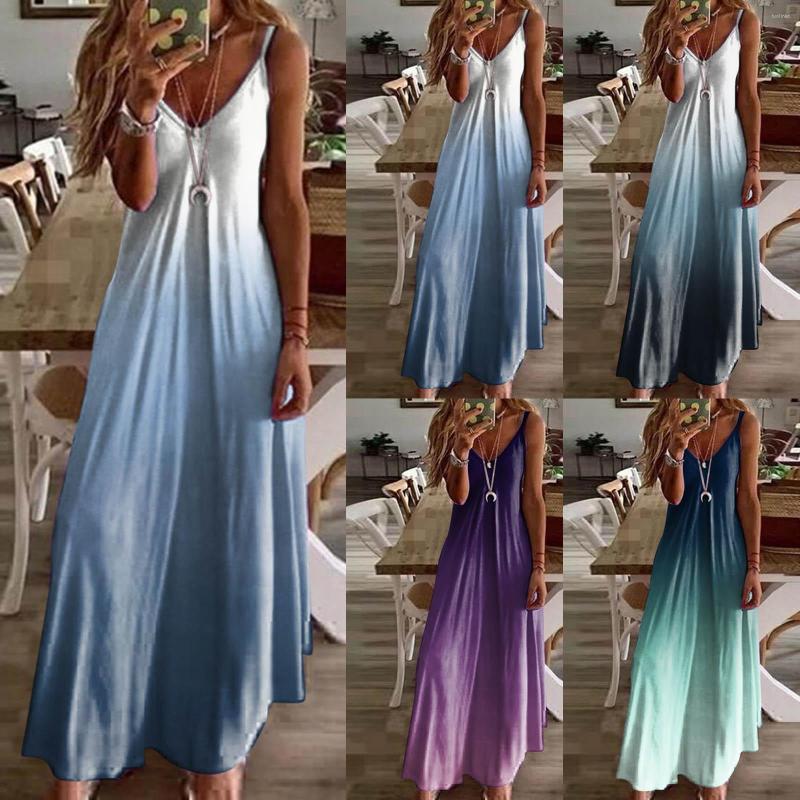 

Casual Dresses Maxi For Women Summer Sleeveless Boho Sundress Dress Prom Lace Cocktail, Blue