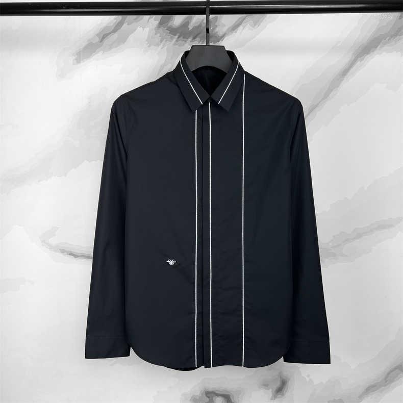 

Men's Casual Shirts B02345 Fashion Men's 2023 Runway Luxury European Design Party Style Clothing, Black