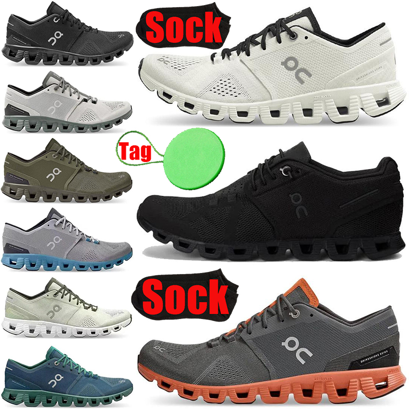 

on cloud x Running shoes for mens womens sneakers casual on cloud shoes Triple Black white Rock Rust men women Plate-forme luxury trainers runners discount, #2 white black