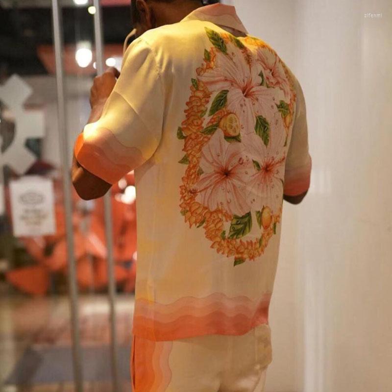 

Men's Casual Shirts 2023 CASA Letters Print Summer T-shirts For Men Hawaii Luxury Beach Men's Design Shirt, As show