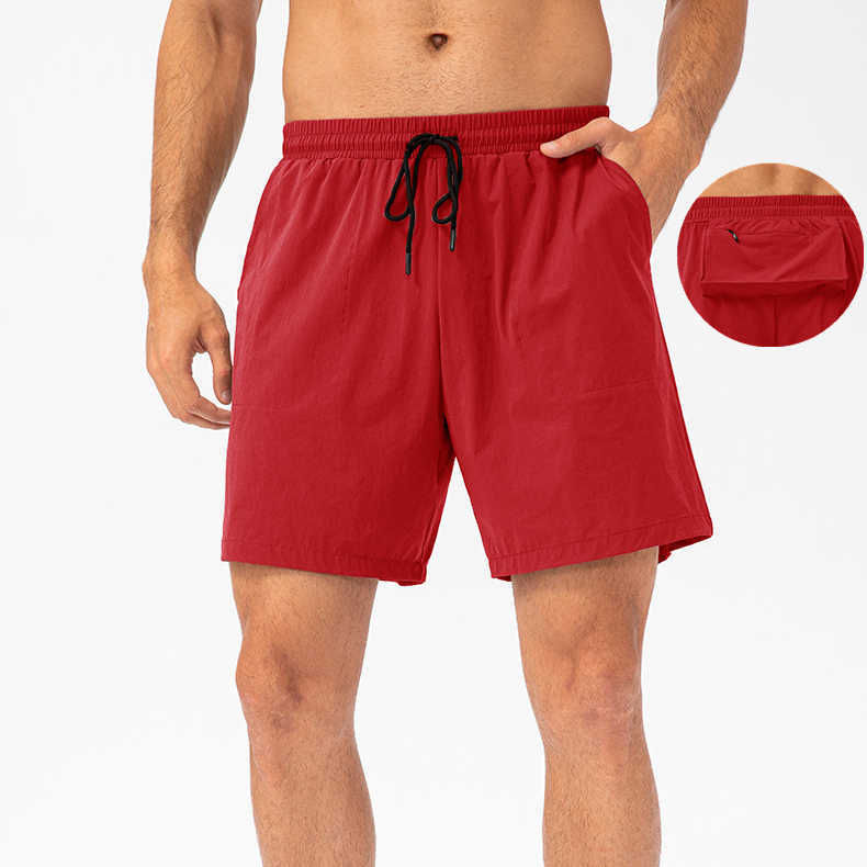 

Yoga Outfit Lulu Men Summer Fitness Shorts With The Same Paragraph Are Light Breathable And Quick-drying Gym Fitness Shorts And Pweaty Pant lululemens, Red