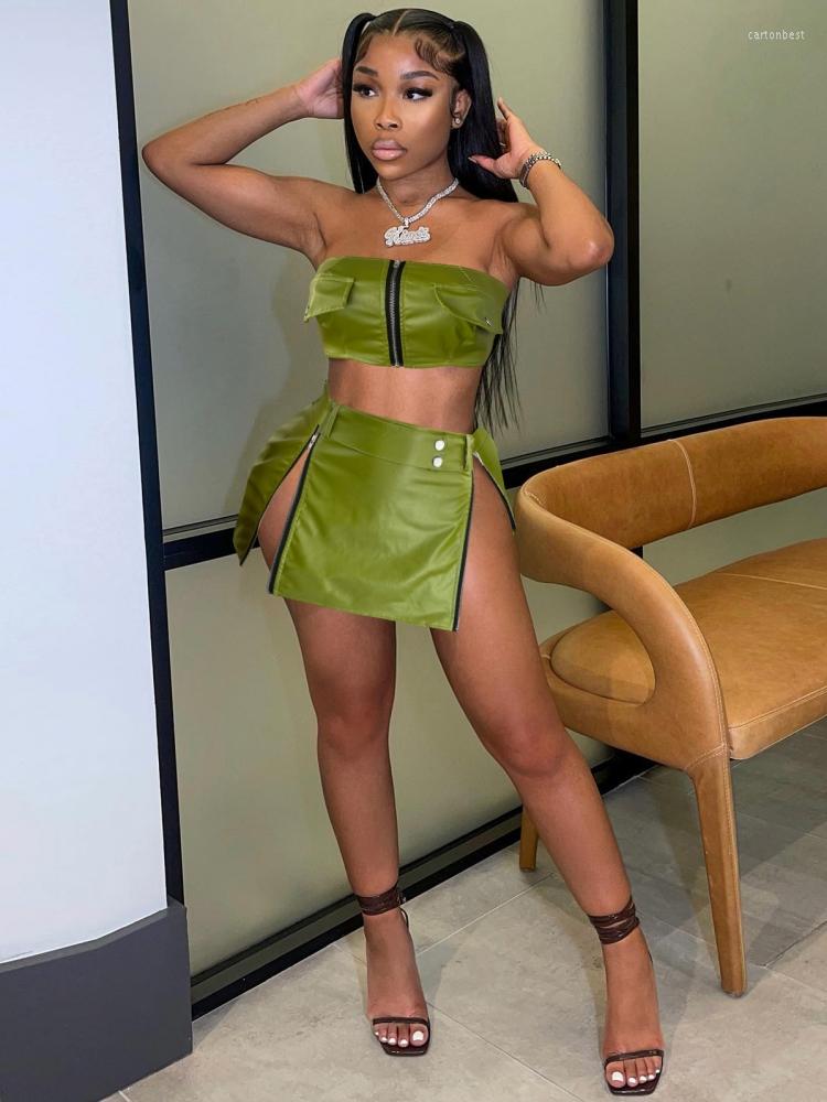 

Work Dresses Street Women' Set Zipper Strapless Neck Sleeveless Crop Top And Shorts Suit 2023 INS Sweatsuit Two 2 Piece Outfit, Black