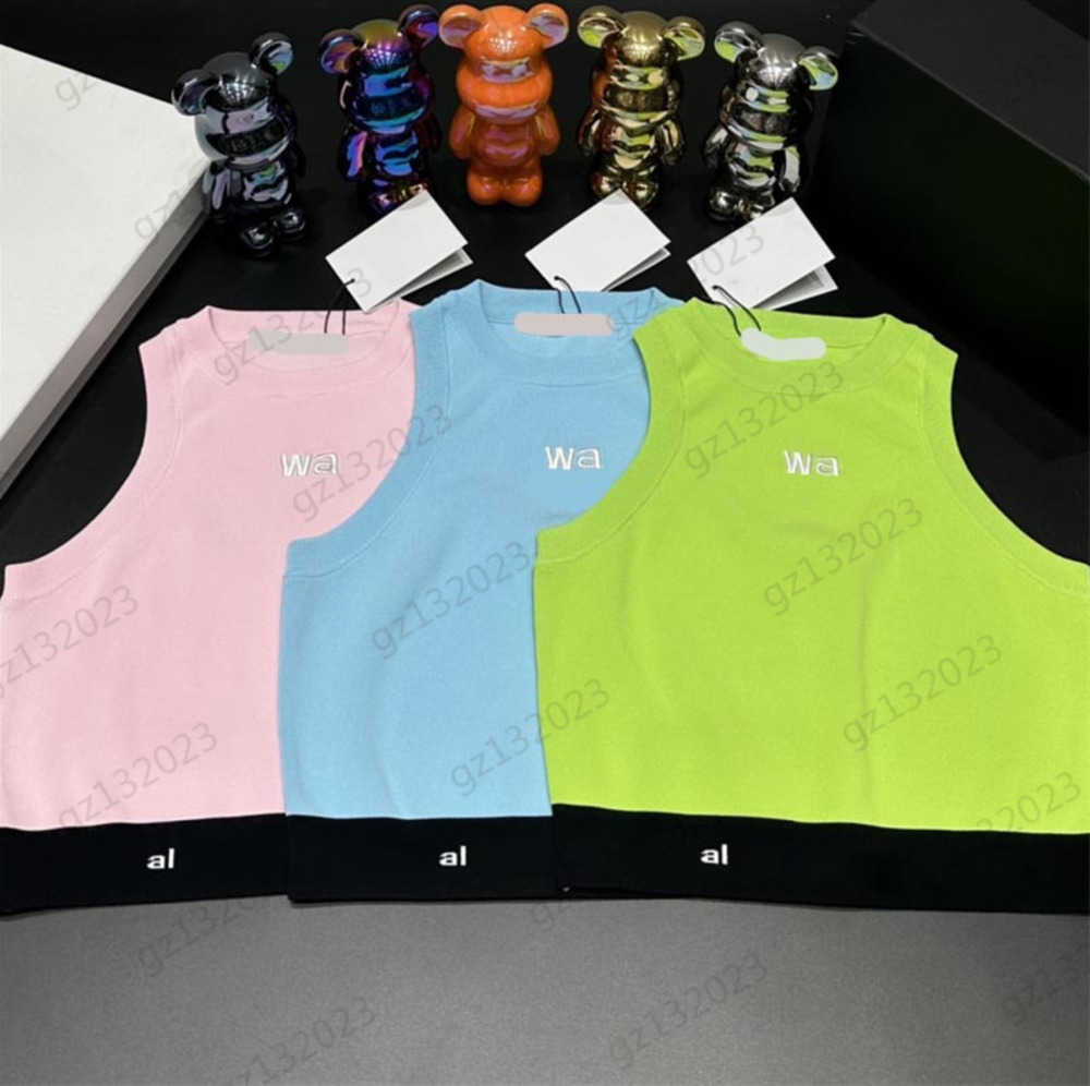 

Brand Tanks Camis Fashion Letter Embroidery Threaded Hem Design Summer Sleeveless Vest Top Hem Stitching Alphabet Webbing Elastic Fabric Sports Style Tops 1970, 22