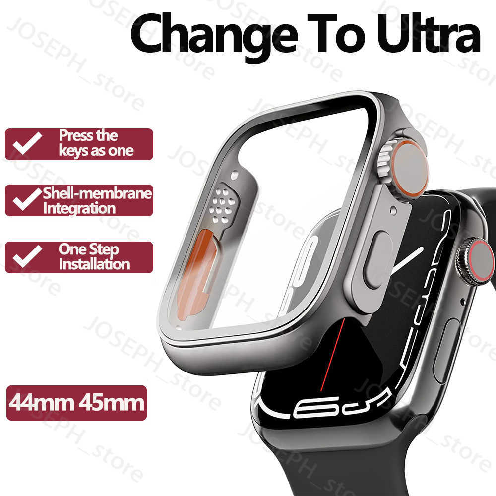 

Other Fashion Accessories Case+Glass for Apple Watch Change to Ultra Integrated iwatch 7 8 45mm 4 5 6 SE 44mm Screen Protector Cover Upgrade to Ultra 49mm J230413
