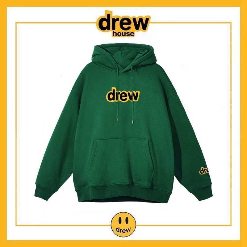 

DrewHouse Letter Smiling Face Fashion Brand High Street Loose Couple Plush Hooded Sweater Coat Men's Hoodies, Shipping fee