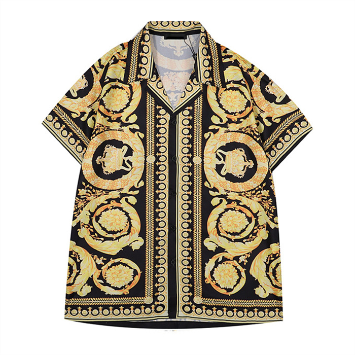 

Men Designer Shirts Summer Shoort Sleeve Casual Shirts Fashion Loose Polos Beach Style Breathable Tshirts Tees ClothingQ92