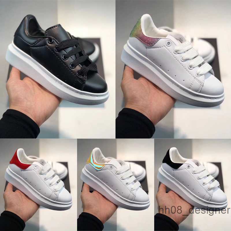 

2022 Selling designer Kids Shoes White Red Black Dream Blue Single Strap outsized mc queens mcqueens alexanders Sneaker Rubber Sole AMCQS Soft Calfskin Leather