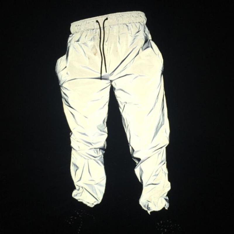 

Men's Pants Spring And Autumn Men Women Reflective Basketball Sports Street Dance Hip Hop Bottom Q6217Men's, Gray light