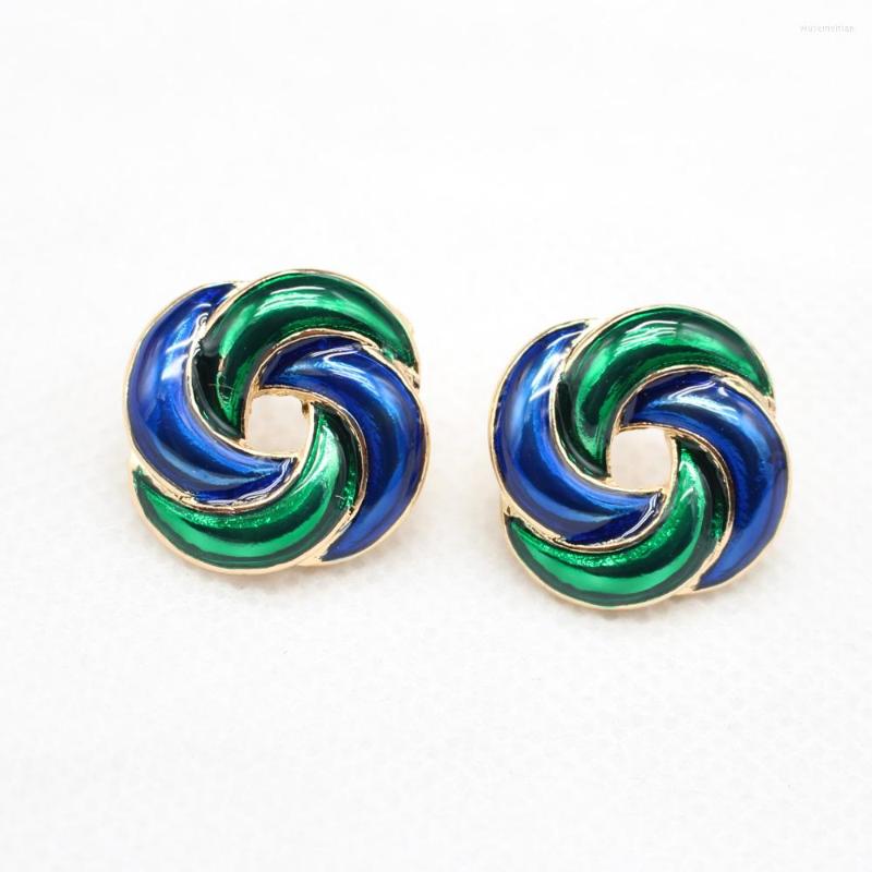 

Stud Earrings Sense Staggered Female Minority Temperament Retro French Drop Glaze Elegant Personalized
