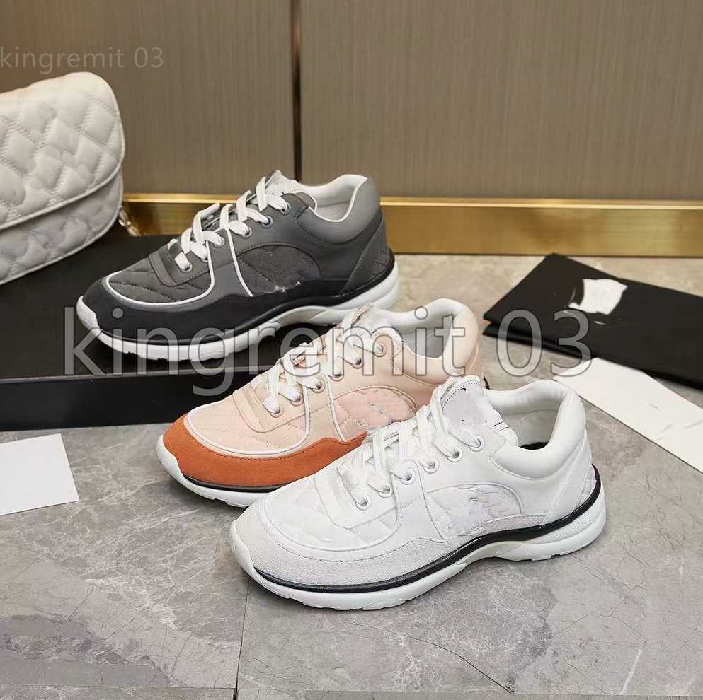 

2023 Designer Calfskin Casual Shoes Reflective Sneakers Vintage Suede Leather Trainers Fashion Shoes Leisure Shoe Platform Lace-up Women Mens Sneaker With Box