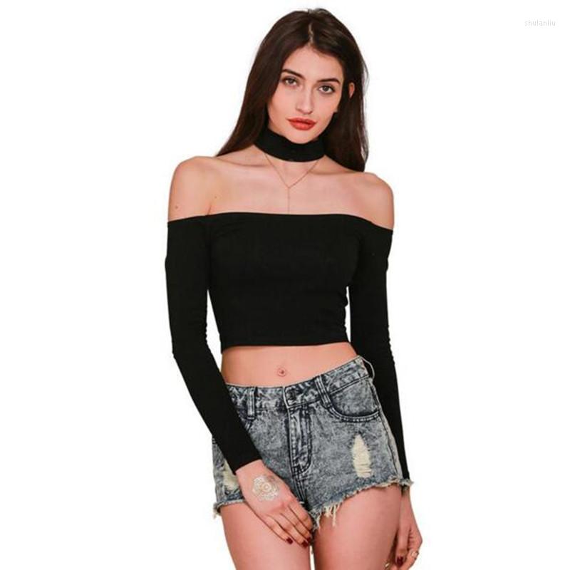 

Women's Blouses 2023 Spring Fashion Off Shoulder Shirts Tops Clothing Good Quality Cotton Shirt Sexy Slash Neck Long Sleeve, Black