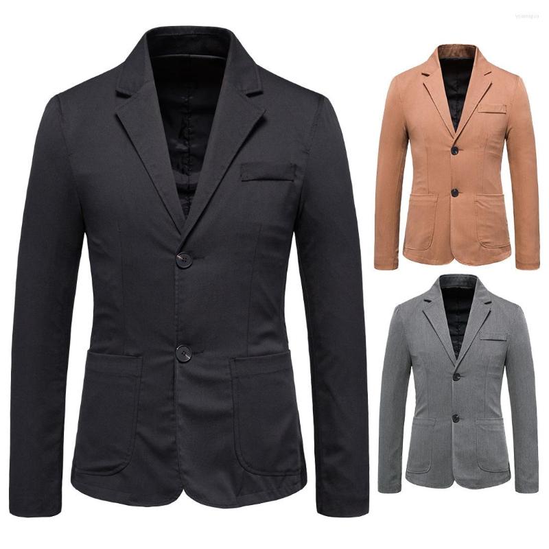 

Men's Suits Autumn Winter Mens Casual Business Blazer Large Size Social Suit Jacket Fashion Black Long Sleeve Button Up Oversize Male