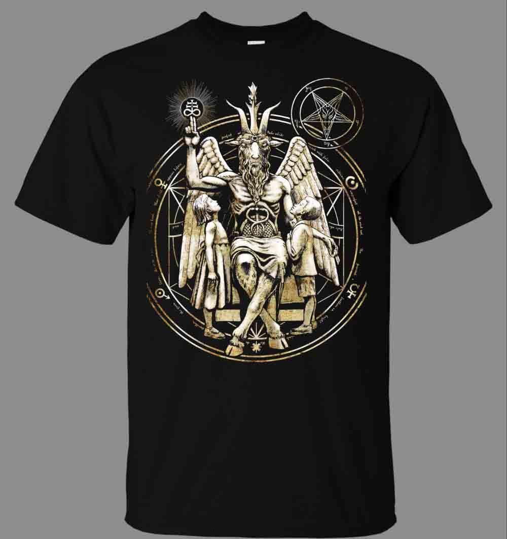 

Men's T-Shirts Satanic Devil Baphomet T-Shirt. Summer Short Sleeve O-Neck Men's T Shirt -3XL Casual harajuku vintage t shirt streetwear 230413, Black
