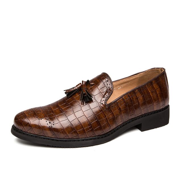 

Men Dress Leather Shoes Slip on Patent Leather Mens Casual Oxford Shoe Moccasin Glitter Male Footwear Pointed Toe Shoes, 36