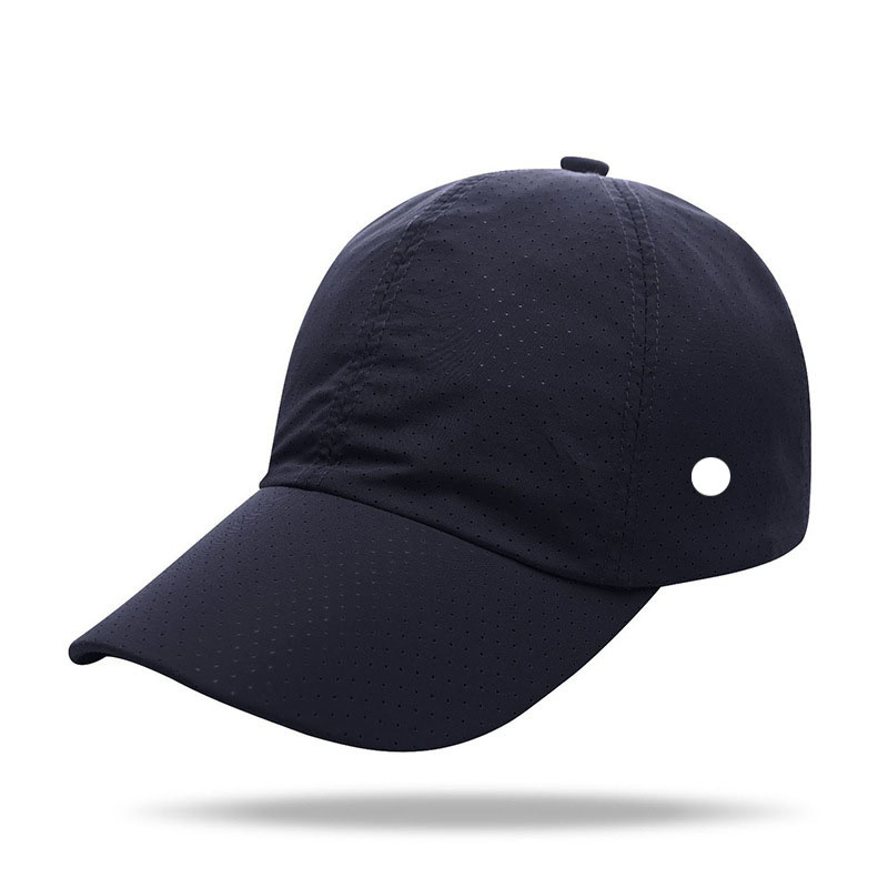 

Quick Drying Baseball Cap Printed Lulu Logo Solid Color Breathable Cap Mens Embroidered Sports Hat Printed Tourism Women Sun Hat, Black