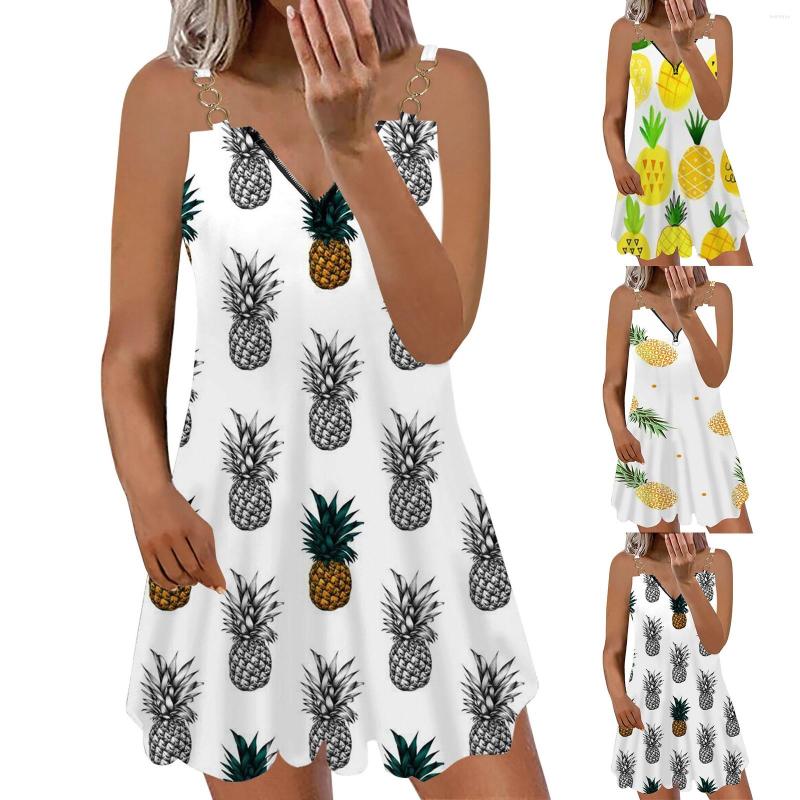 

Casual Dresses Summer European And American Women' Fun Printed Off The Shoulder Loose Dress Seaside Beach, White