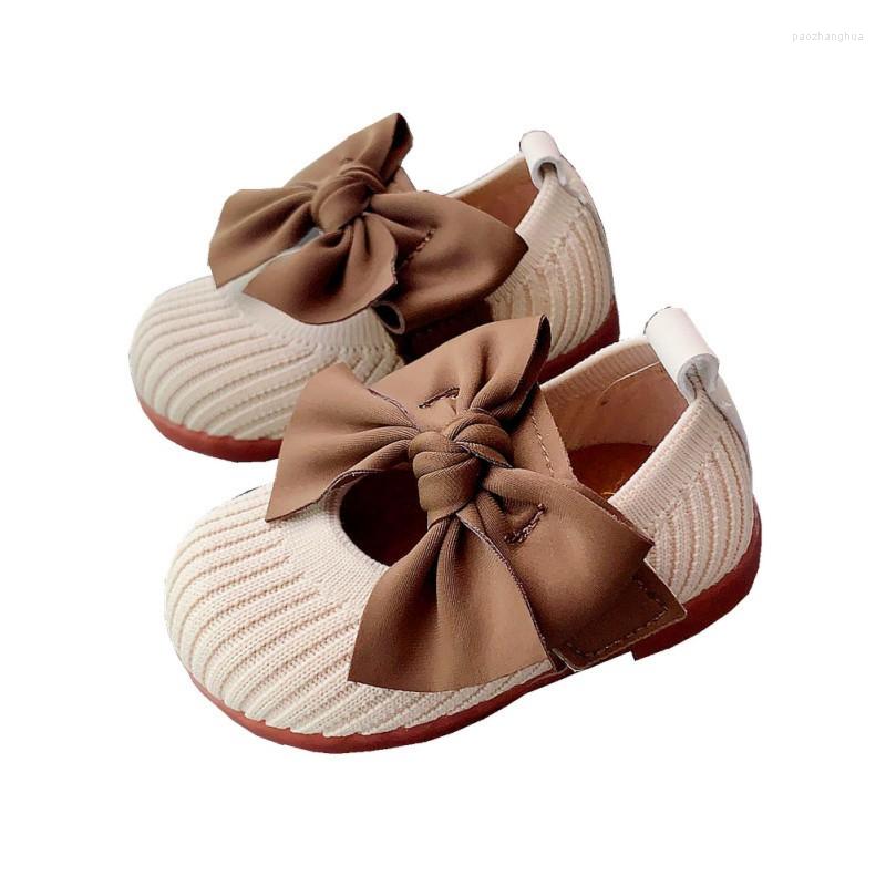 

Athletic Shoes Autumn/Spring Baby Girl Bow Soft Soles Breathable Princess Walking Children Kid Footwear