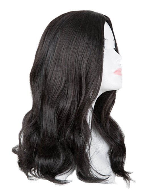 

Cosplay Wigs Cosplay Wig Fei-Show Synthetic Heat Resistant Medium Curly Middle line Women Black Hair Costume Halloween Carnival Hairpiece 230413, Natural black