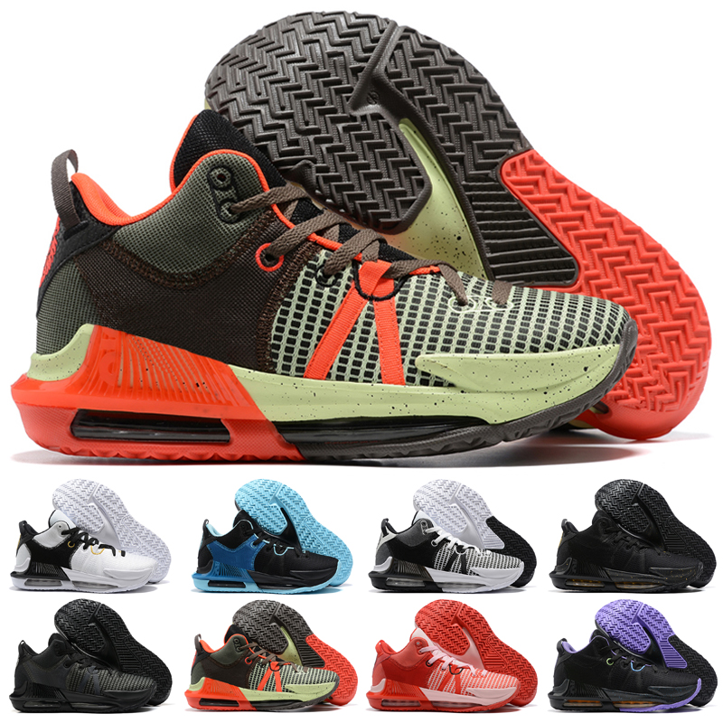 

lebrons witness 7 vii basketball shoes 7s Lakers Graffiti Purple Blue Pink Black Gold Christmas Red White Oreo sneakers tennis, As photo 3