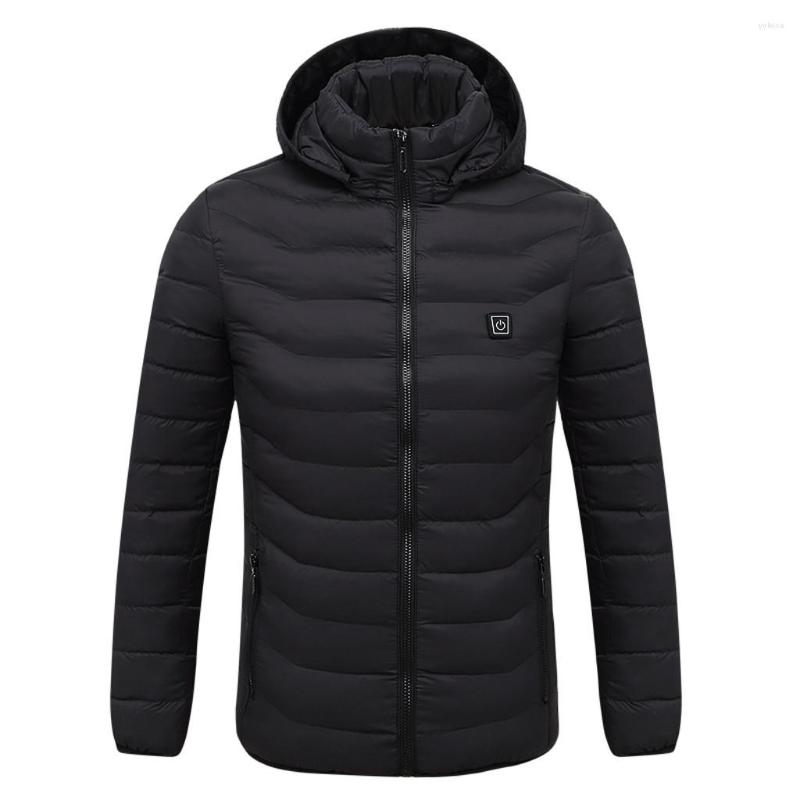 

Men's Down KANCOOLD Heated Jackets Vest Cotton Mens Women Outdoor Coat USB Electric Heating Hooded Warm Winter ThermalCoat 101, Red