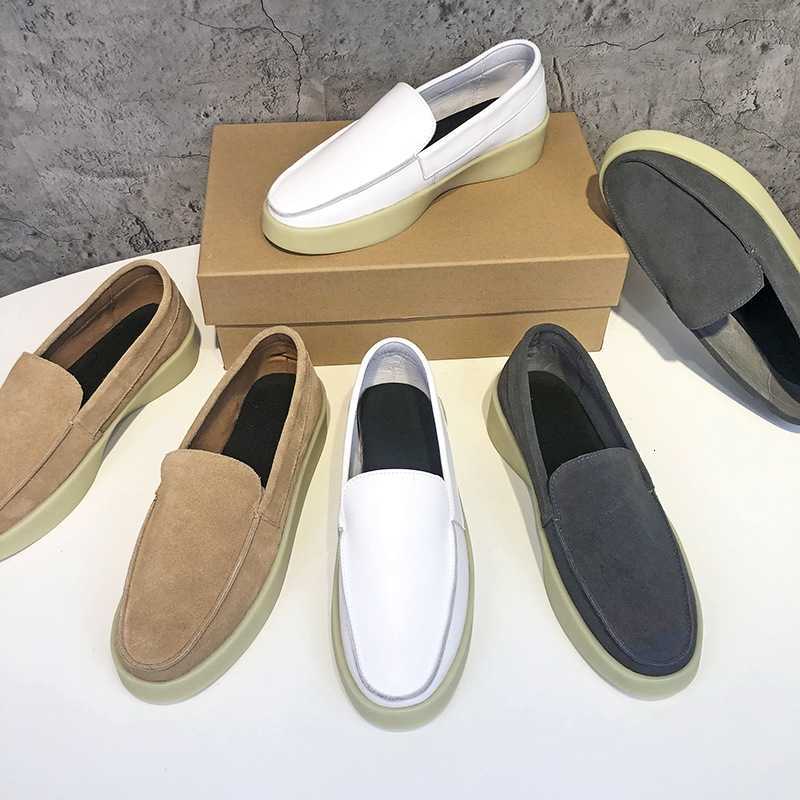 

Fag Men's Shoe Casual 2023 Autumn Flat Bottom Bean Shoes Daily Fit Solid Color Adhesive Round Toe Low Top, Dark gray