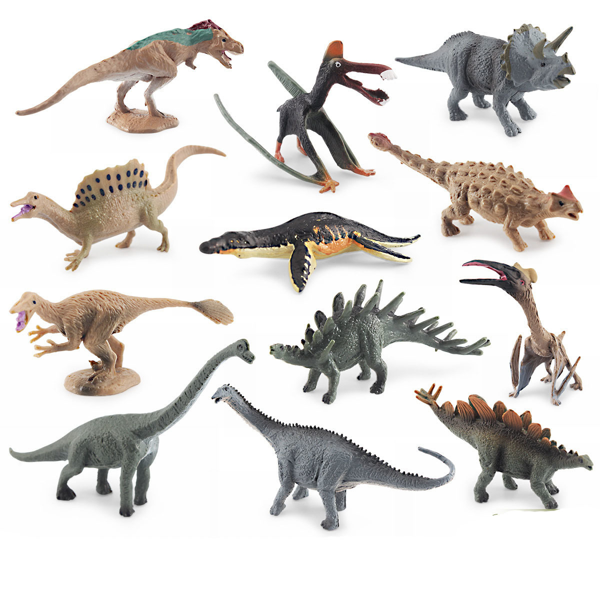 

Action Toy Figures 12Pcs Mini Jurassic Dinosaurs Figure Set Mapusaurus Pliosaurus Apatosaurus Dino World Model Toy For Children 230412, Bl1187