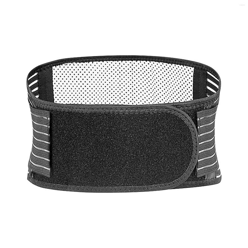 

Waist Support Back Pain Skin Friendly Lumbar Belt Lightweight Herniated Disc Adjustable Straps Strained Muscles Self Heating Scoliosis, Black