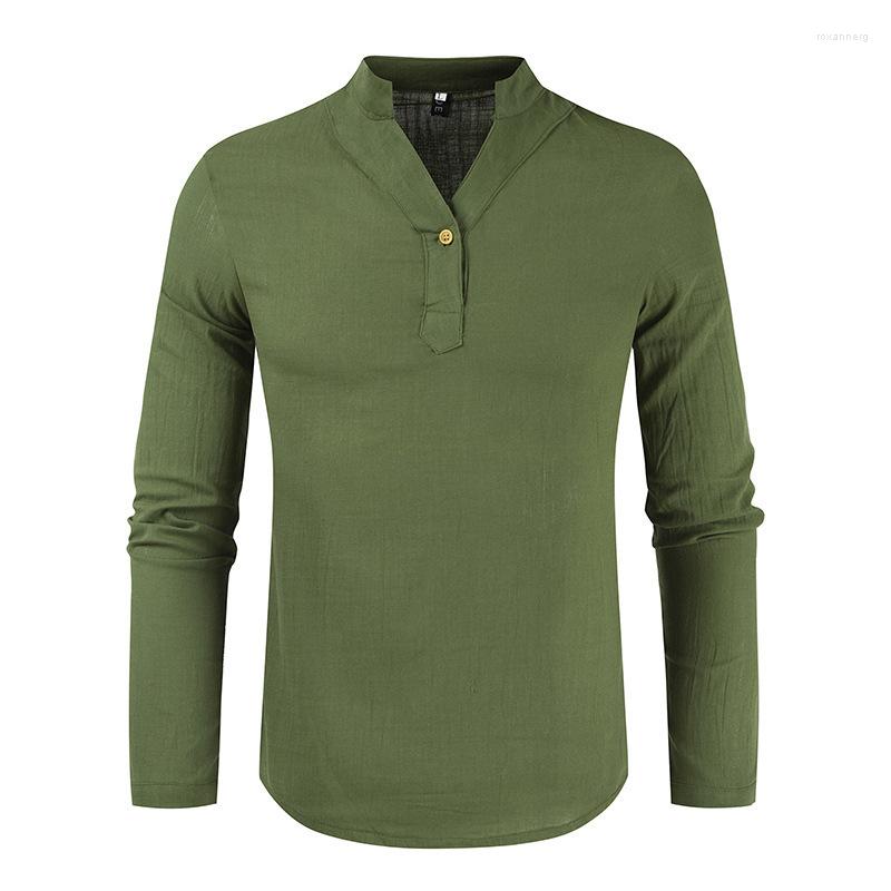 

Men's Casual Shirts 2023 Summer Men's Shirt European And American Strong Standing Collar White Multi -color