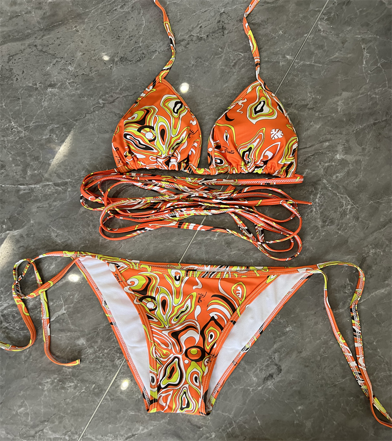 

Women' Swimsuit New Split Swimsuit Lace-Up Sexy Micro Small Triangle Bikini