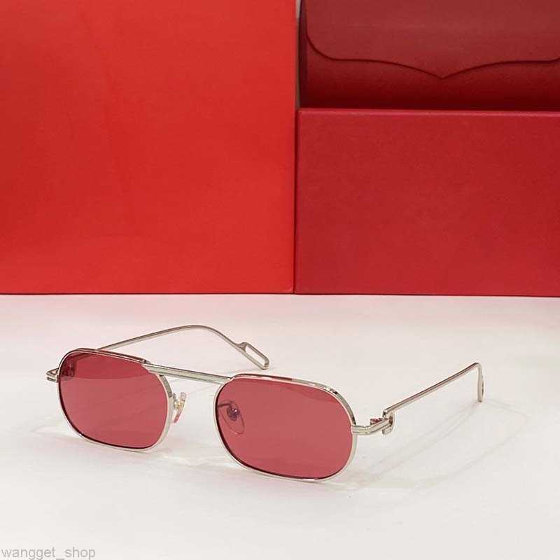 

High end Cartr Mens Sunglasses Oval frame special shaped design sense Casual UV400 Ivory Arm Plated Gold Shiny Timeless Classic Collection glass