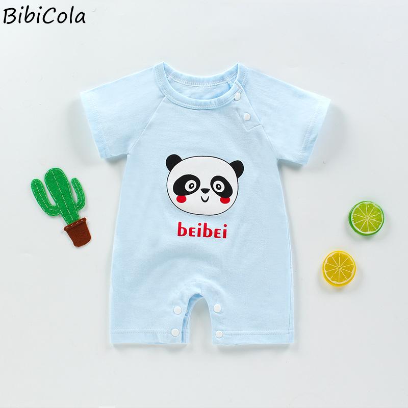 

Jumpsuits Born Summer Clothing Infant Boy Baby Girl Playwear Cotton Comfortable Cartoon Toddler Short Sleeve Jumpsuit Set, B-14
