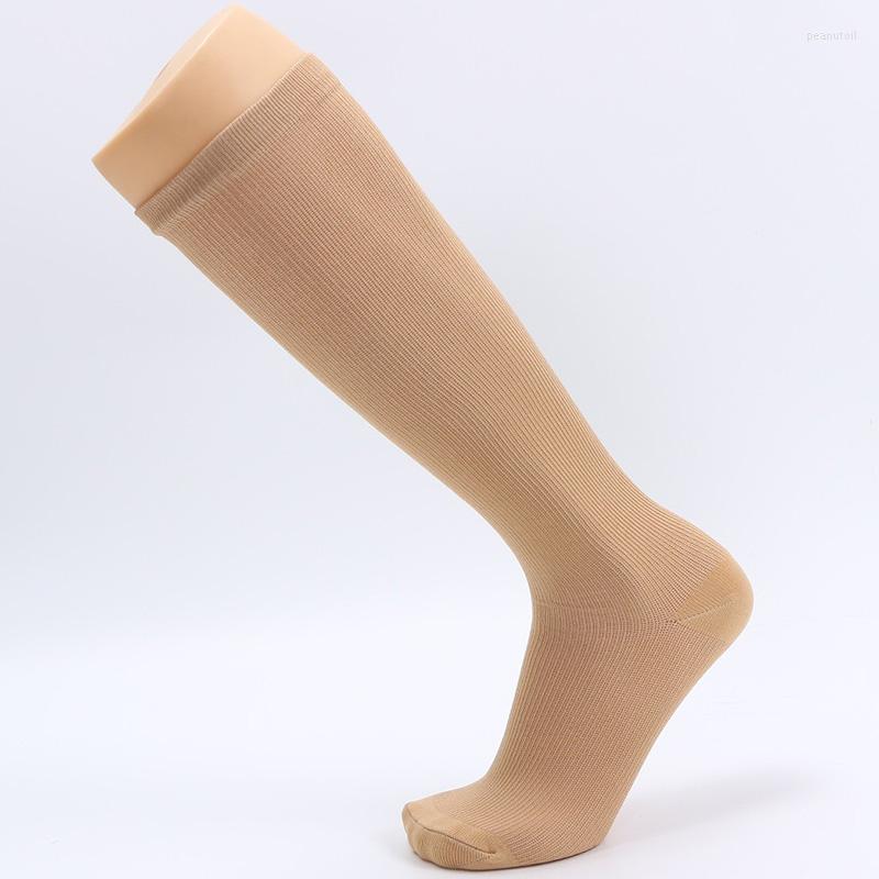 

Men's Socks Men Women Long Stretchy Compression Knee Blood Circulation Stocking Durable Fat Burn Leg Slimming Meias Calcetines, A black