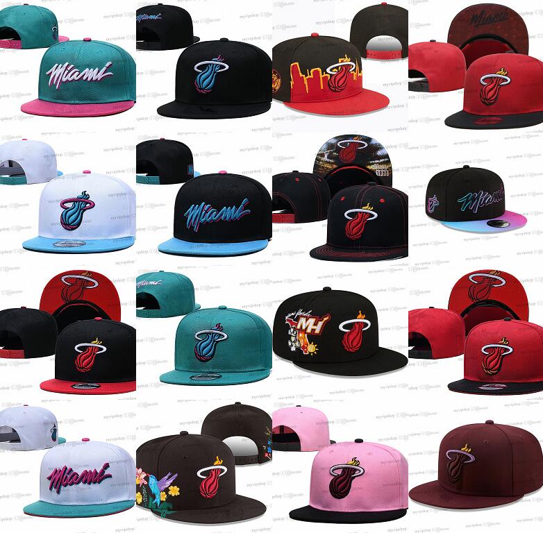 

2023 Men's Sport Snapback Caps Flat Brim Black Flowers Miami M&N Designer Hats Mesh Adjustable Design Baseball Gorra, Vip-07