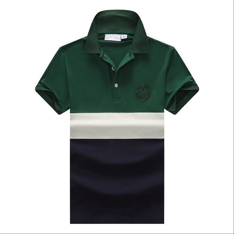 

men's Business shirt short-sleeved summer POLO thin plus fat plus size T-shirt American trend lapel top 43CC, Black