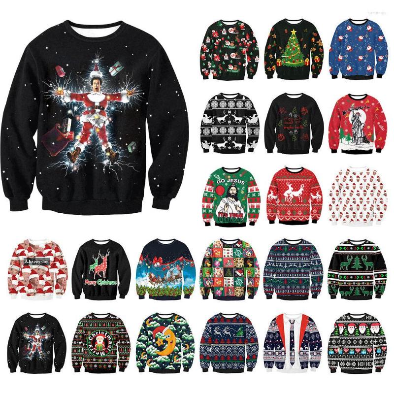 

Men's Sweaters Men Women Christmas Sweater 3D Printed Santa Lantern Funny Ugly Couples Xmas Holiday Party Jumpers Sweatshirts, Swys023