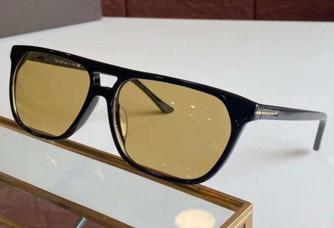 

Vintage Sunglasses ft0679 Black Yellow Lens 59mm shades Men Shades Sunglasses uv Protection New with Box3088874