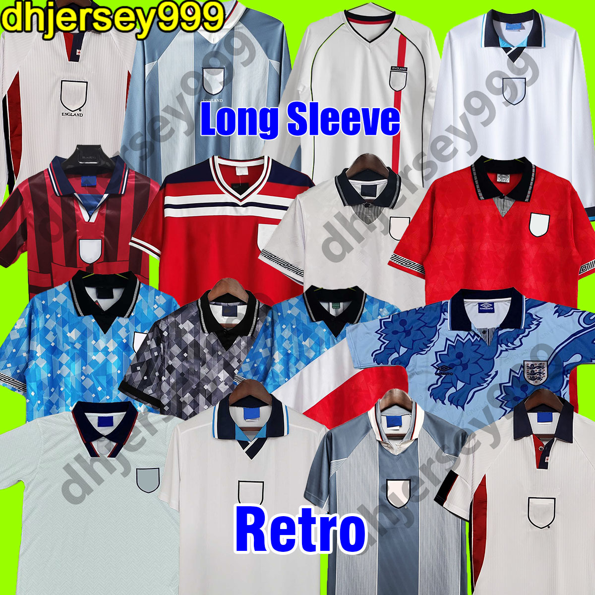 

Retro ENGLA ND soccer Jerseys 1982 1986 1998 2002 Shearer Beckham 1989 1990 Gerrard Scholes Owen 1994 Heskey 1996 Gascoigne vintage classic football shirts 0412011, 1996 home