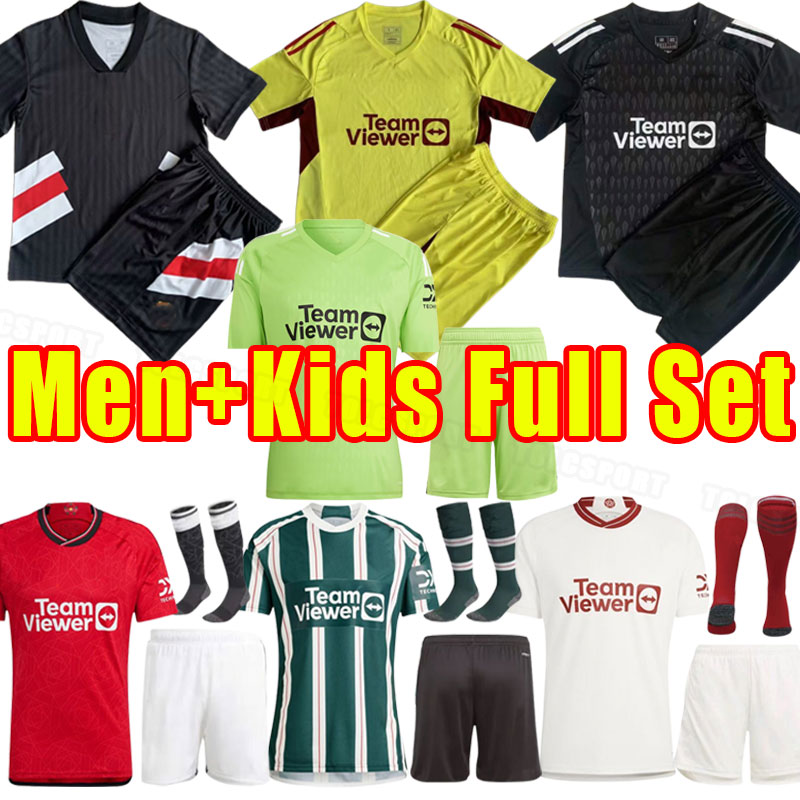 23 24 Maillots de football MAN RASHFORD B.FERNANDES SANCHO Chemises de football R.VARANE MAGUIRE CAVANI SHAW ManCHeSter Ensemble complet DE GEA K