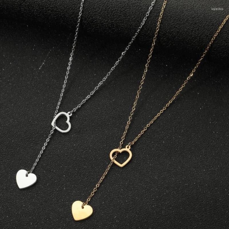 

Pendant Necklaces 10pcs Stainless Steel Woman Heart Necklace