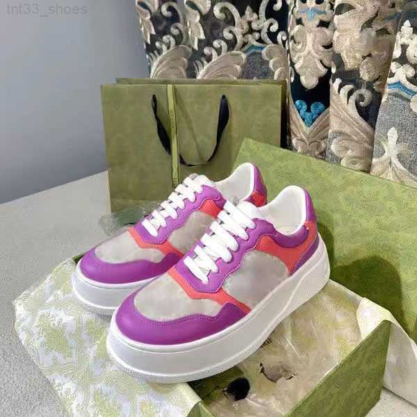 

Well-known designer thick-soled white shoes 2022 spring men and women with the same style sports shoes retro pattern G brand leather low-top