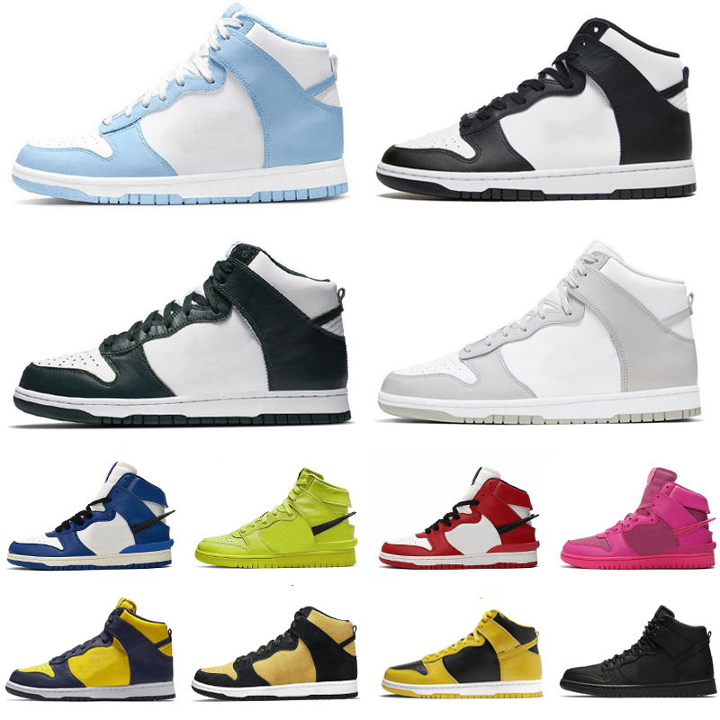 

Men Women High Casual Shoes Ambush Panda White Black Vast Grey Varsity Maize University Red MichiganSyracuse Chicago Royal Blue Flash Lime Trainers Sports Sneakers, Color#5