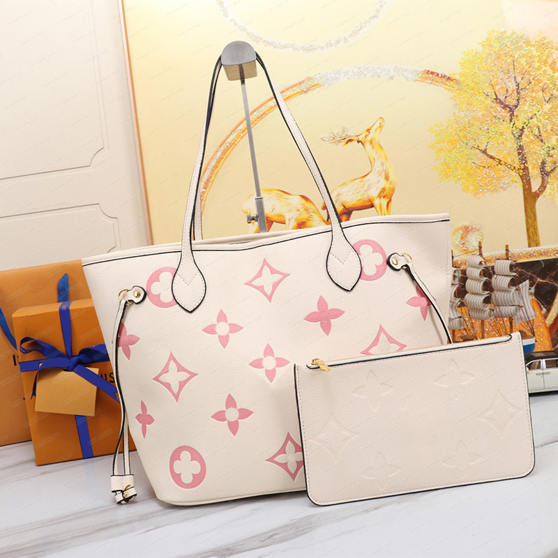 

Tote Bags Designer Women Handbags Flower Embossed High Quality Shopping Bags Ladies Fashion Shoulder Bags Classic Crossbody Bags Leather Clutch Purse Wallet #Pink, 15 31 x 28 x 14cm