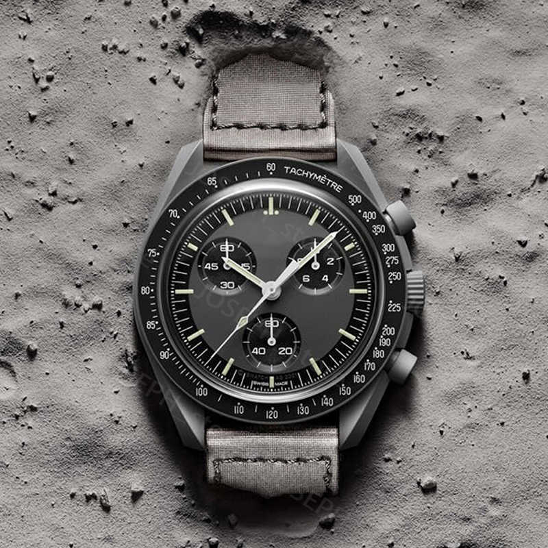 

Other Watches Bioceramic Planet Moon Quarz Watch Mission To Moonshine Gold Mercury 42mm Full Function Chronograph Luxury Mens couple joint name Wristwa J230413