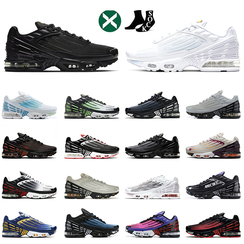 

Tuned 3 Triple Black White OG Running Shoes for Men Women Tn3 Tns Amaxs Laser Blue Obsidian Hyper Blue Unity Berlin Aqua Classic Jogging Sneakers Sports, B22 shattered ice black 39-46