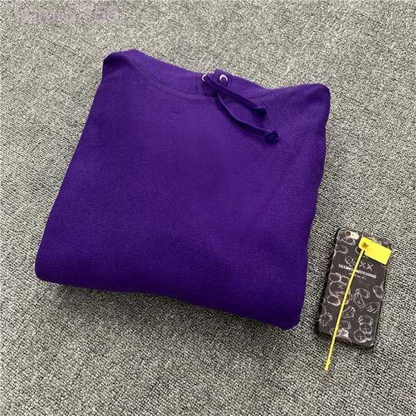 

Quality Fashion Brand cross Top Hoodie Hip Hop Streetwear Classic Embroidery Letter Marka 8 Colors Fleece jumper QO7Z, Purple