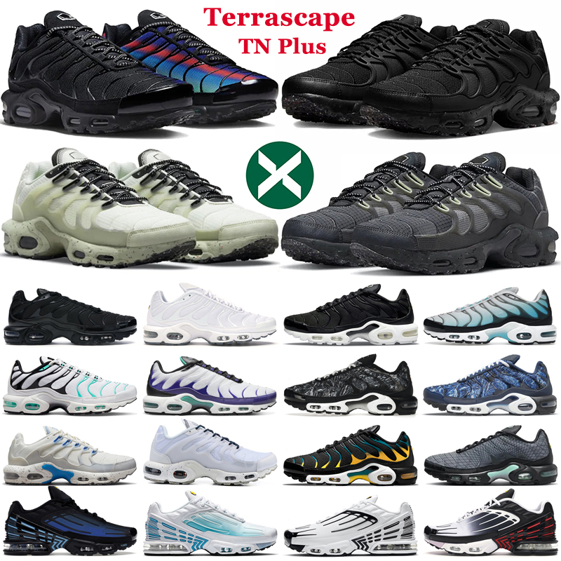 

2023 terrascape tn plus 3 running shoes men women Triple Black Anthracite White Unity Hyper Blue Gradient Dark Smoke Grey mens trainers sports sneakers